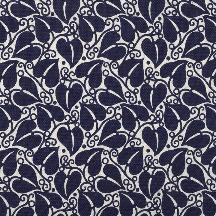 BLUE LEAF, 100% linen. Heinz Weingarten 1912 textile design