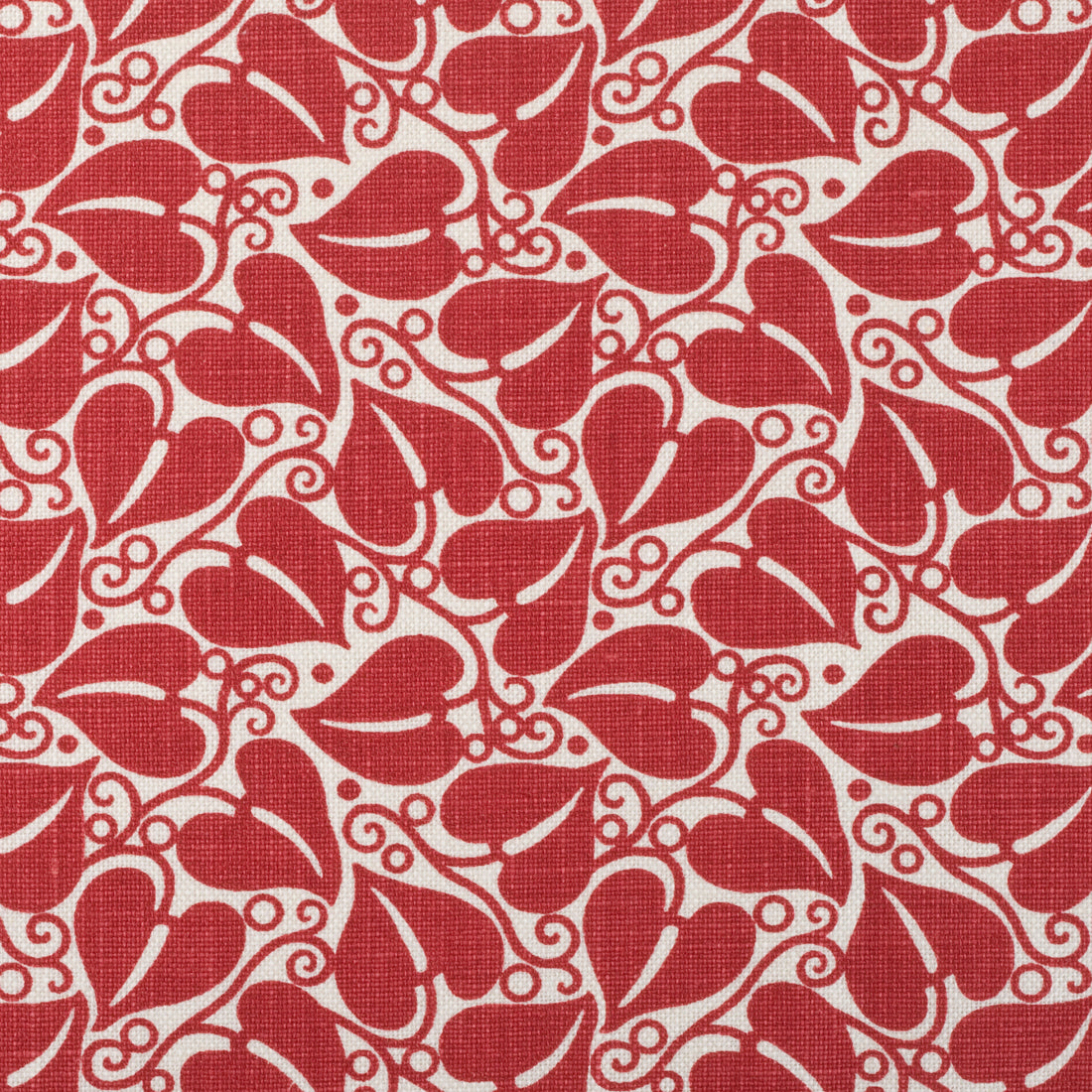 RED LEAF, 100% linen. Heinz Weingarten 1912 textile design