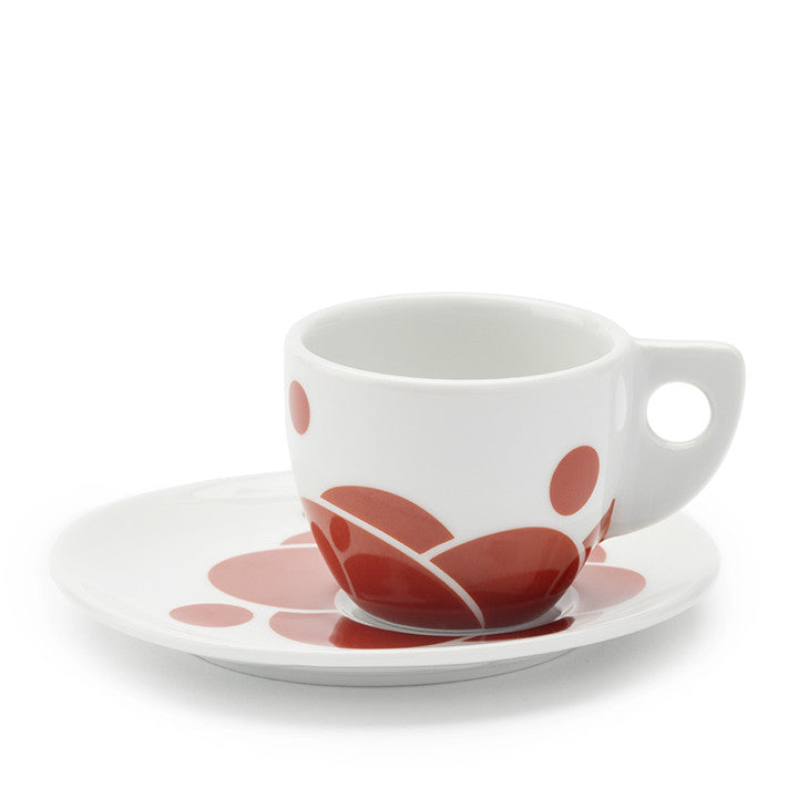Red I Tondi Espresso Cup and Saucer