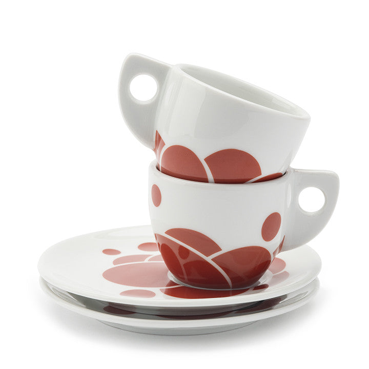 Red I Tondi Espresso Cup and Saucer