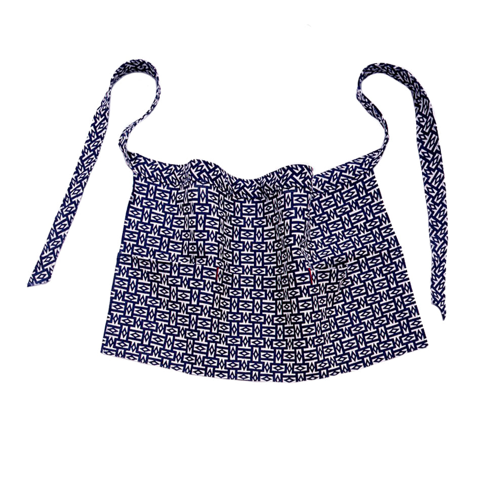 Wiener Werkstätte Cocktail Apron - RECTANGLES, 100% linen. Josef Hoffmann 1909 textile design