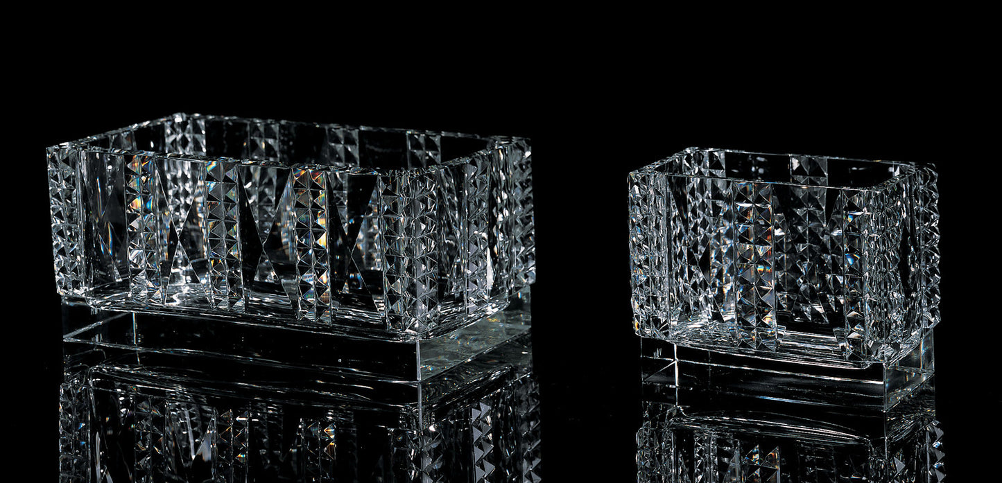 Hoffmann Crystal Flower Bowl, large (left), small (right)