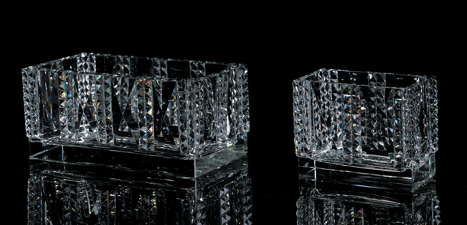 Hoffmann Crystal Flower Bowl, large (left), small (right)