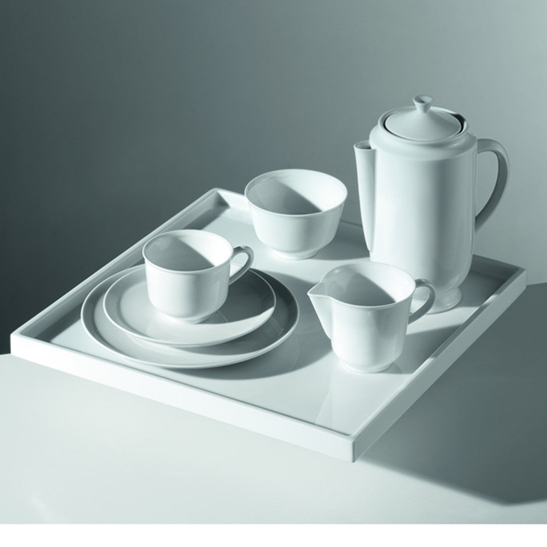 White Porcelain Halle Mocha Service