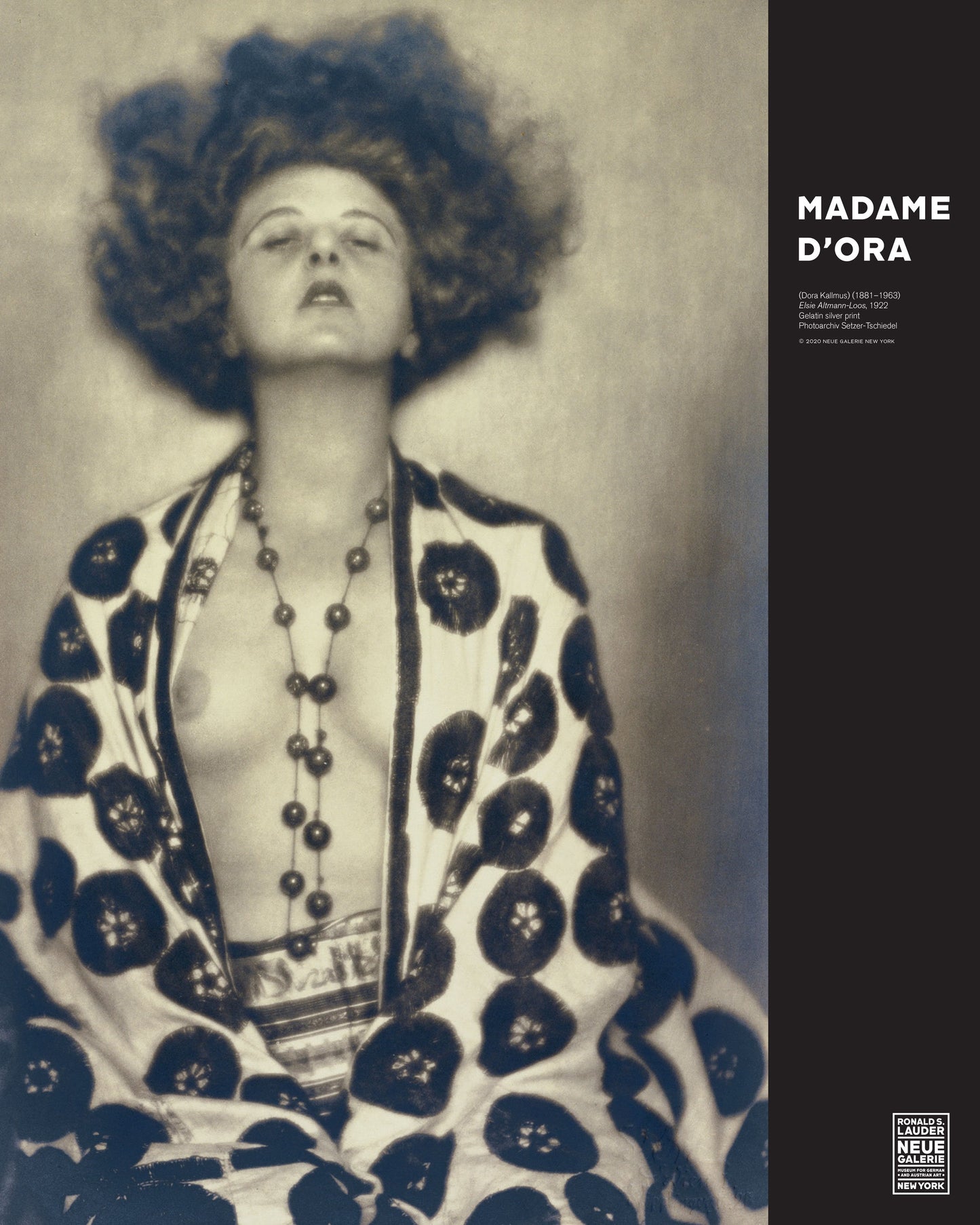 Madame d'Ora Exhibition Poster: "Elsie Altmann-Loos", 1922.