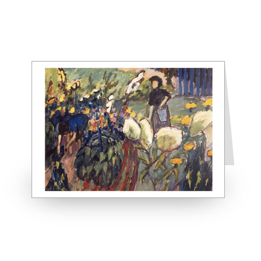 Gabriele Münter : Woman in Garden, 1912 [Single Card]
