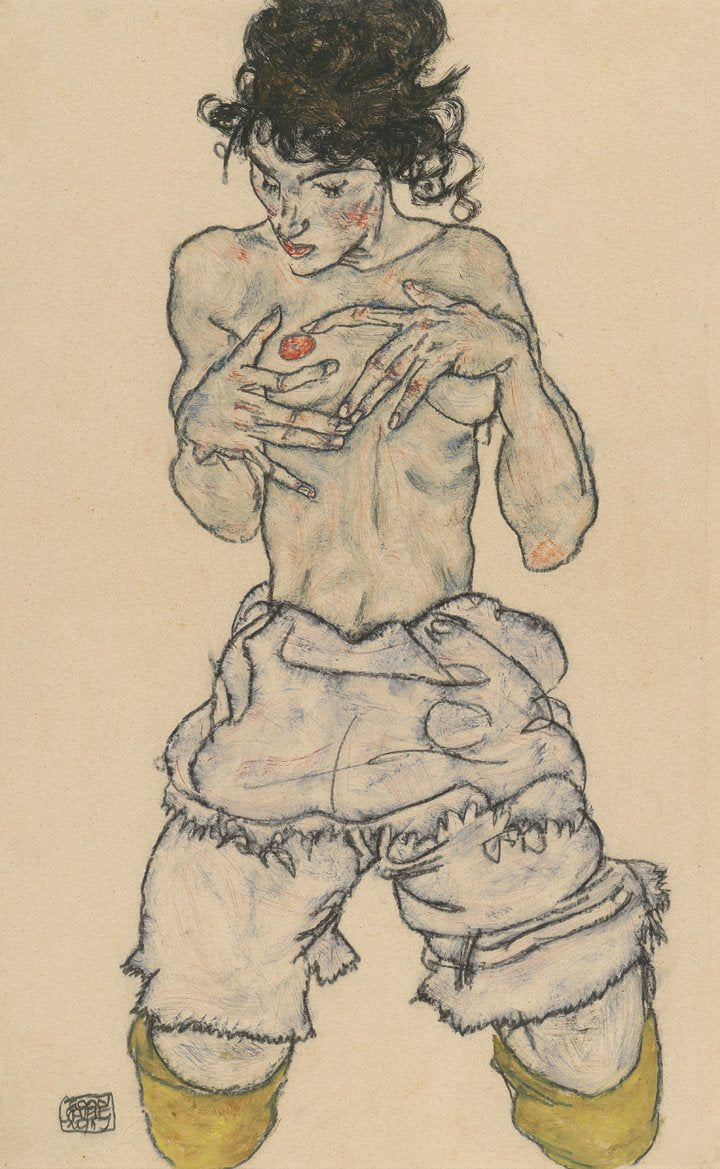 "Kneeling Semi-Nude", 1917.
