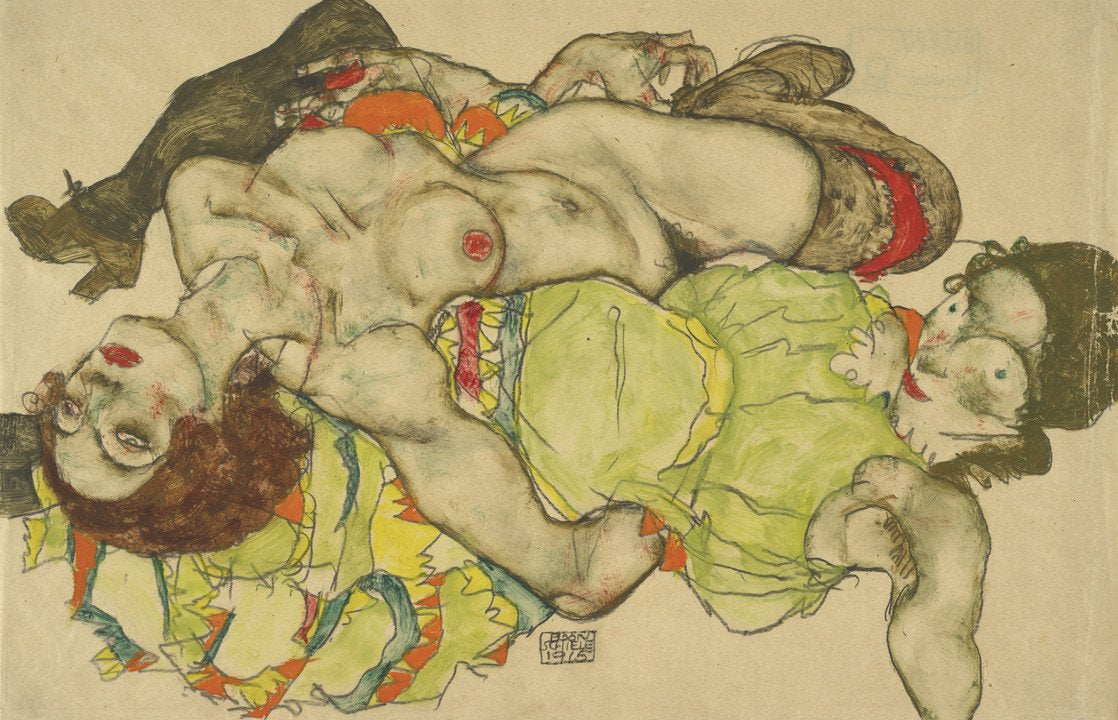 "Two Girls, Lying Entwined", 1915.