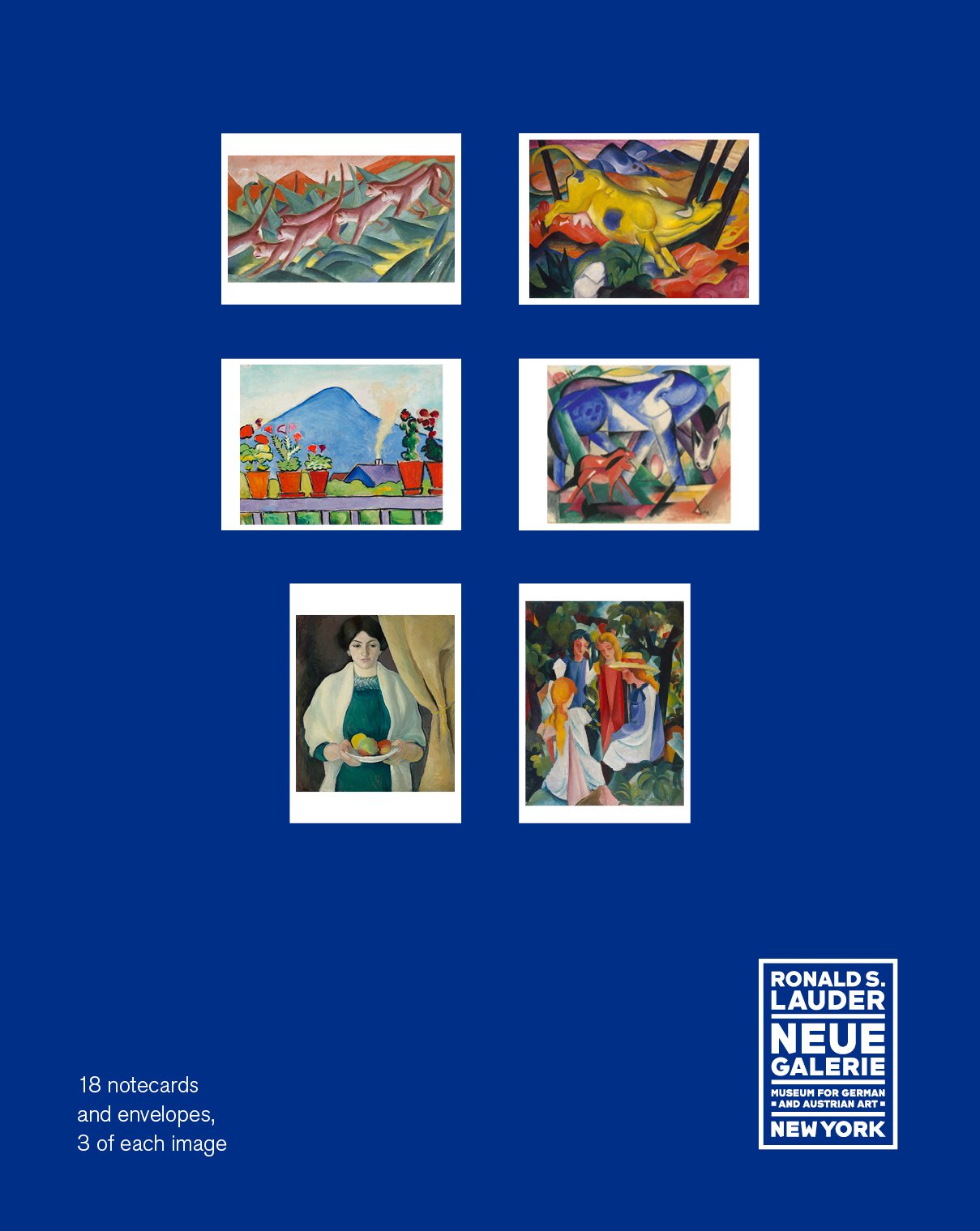 Franz Marc (1880-1916) and August Macke (1887-1914) Notecard Box Set; 18 cards total