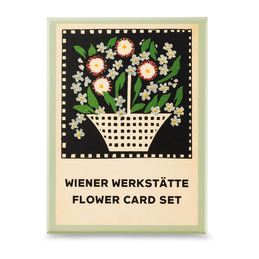 The Wiener Werkstätte Flower Card Set: featuring eight illustrations by Otto Beran, Gustav Kalhammer, Leopoldine Kolbe, Bertold Löffler from 1907; 16 cards total.