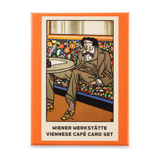 Wiener Werkstätte Viennese Café Card Set: featuring four illustrations by Moriz Jung from 1911; 12 cards total