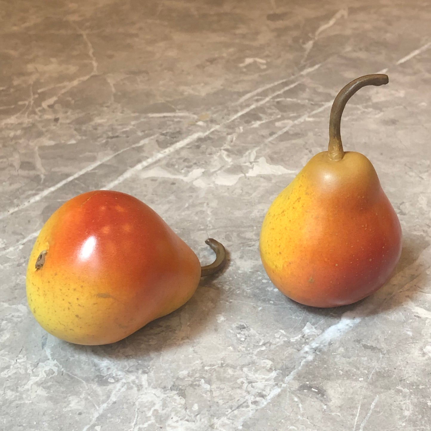 Yellow Red Ceramic Pear