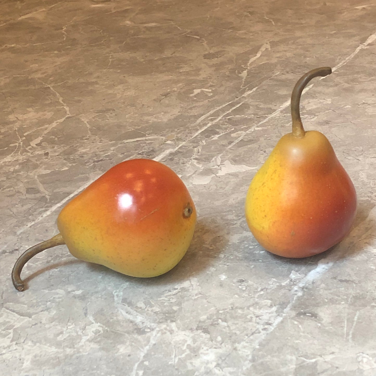 Yellow Red Ceramic Pear