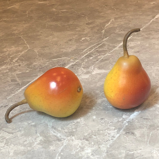 Yellow Red Ceramic Pear