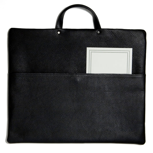 Thomas Mann Leather Briefcase, black (front)