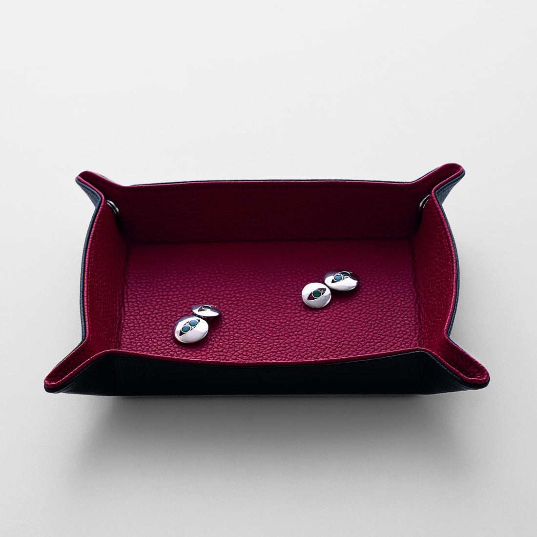 Leather Travel Tray, shown with Hoffmann Cufflinks for Gustav Klimt