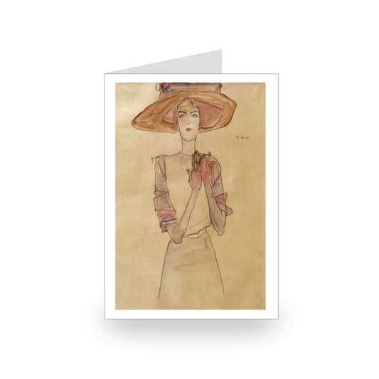 Egon Schiele: Frau Dr. Horwitz with Large Hat, 1910 [Single Card]