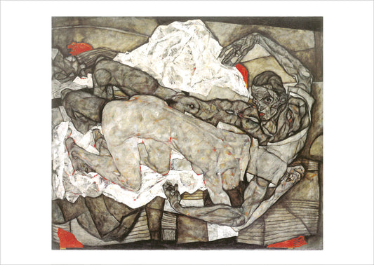 Egon Schiele: Man and Woman I (Lovers I) [Postcard]