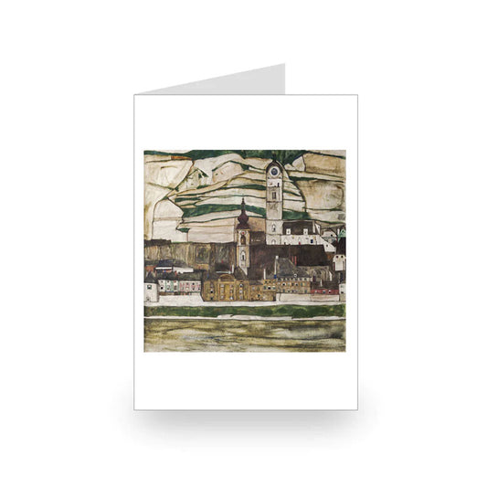 Egon Schiele: Stein on the Danube, Seen from the South, 1913 [Single Card]