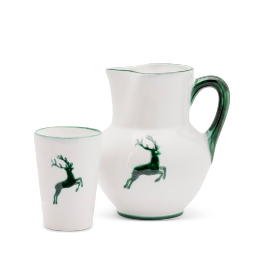 Green Leaping Stag tumbler with large pitcher