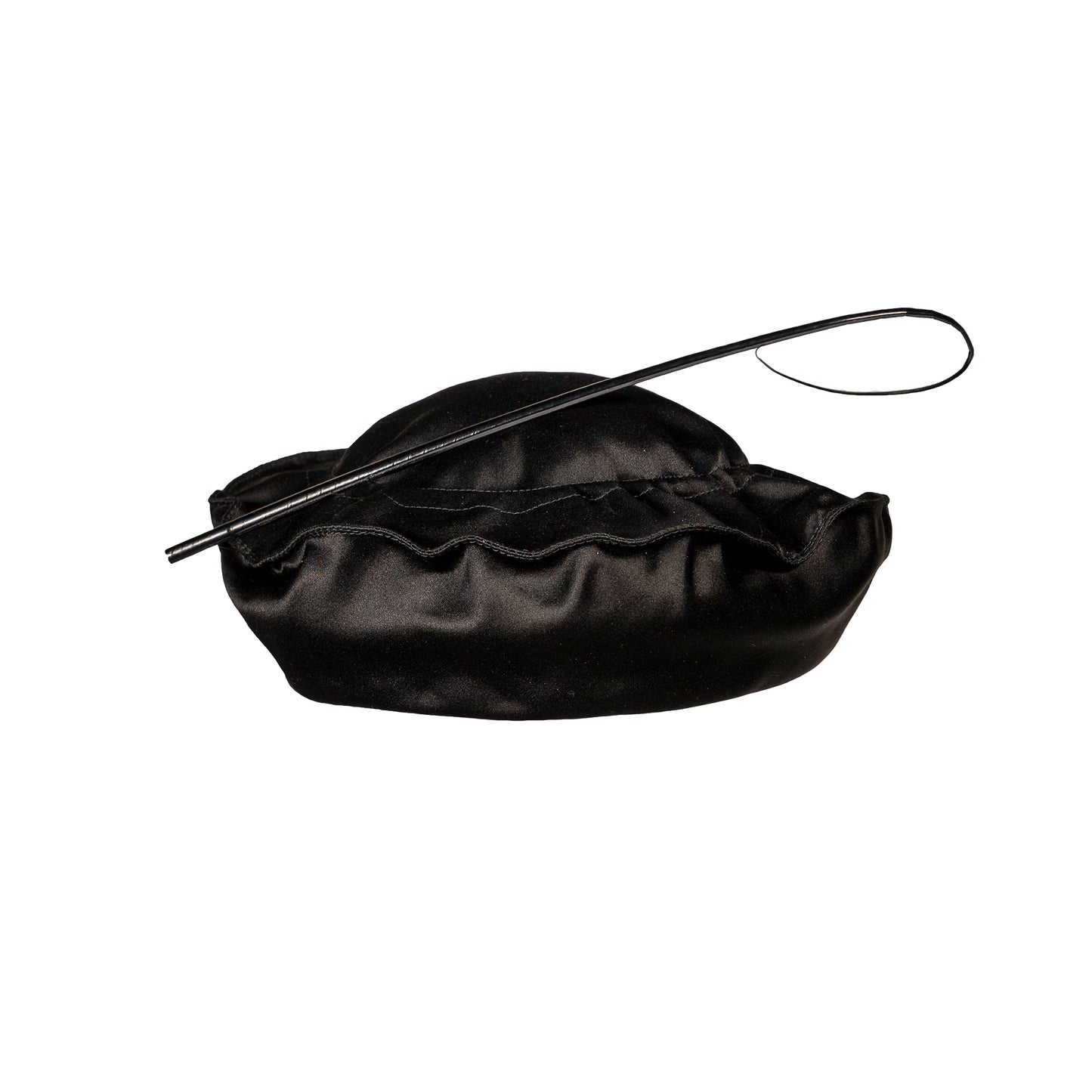 Stephen Jones Millinery Black Satin Beret