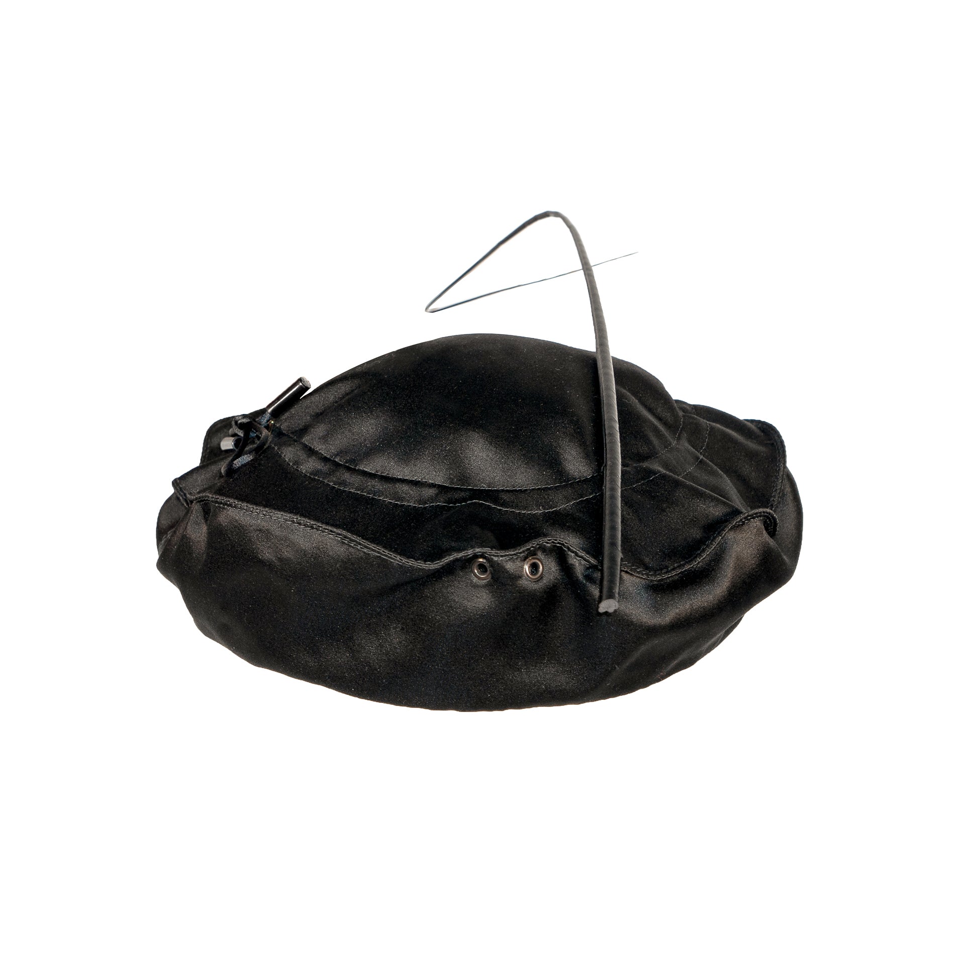 Stephen Jones Millinery Black Satin Beret