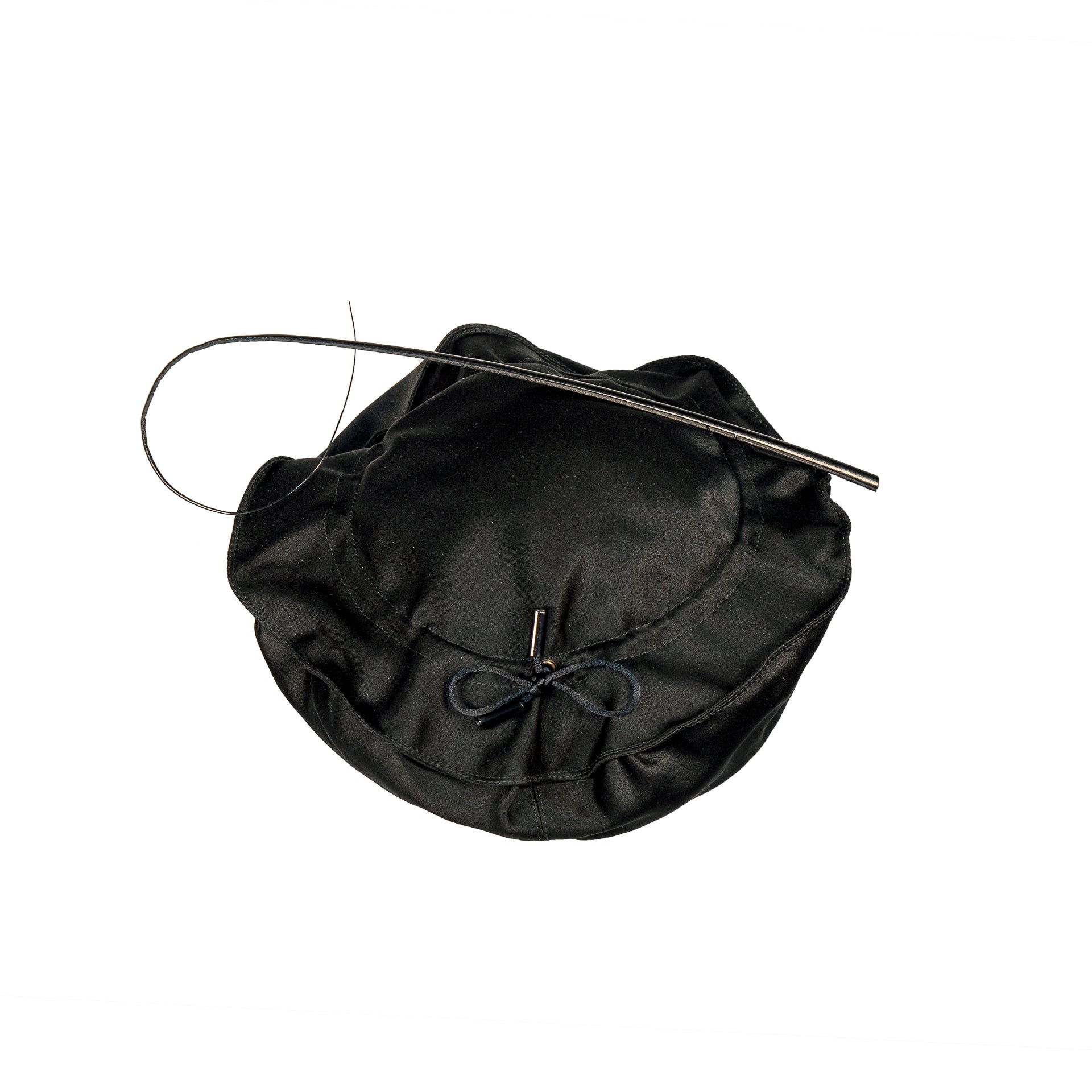 Stephen Jones Millinery Black Satin Beret