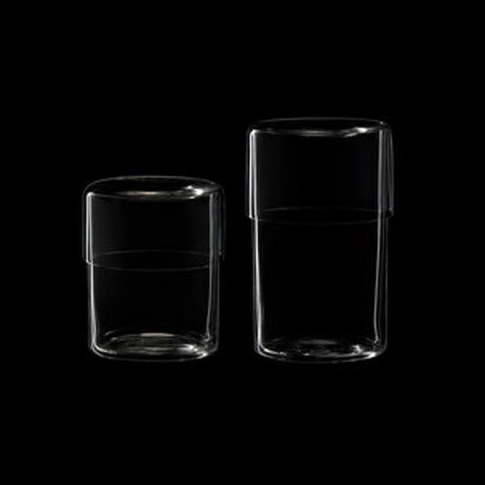 Small and Large Strnad Crystal Glass Canister