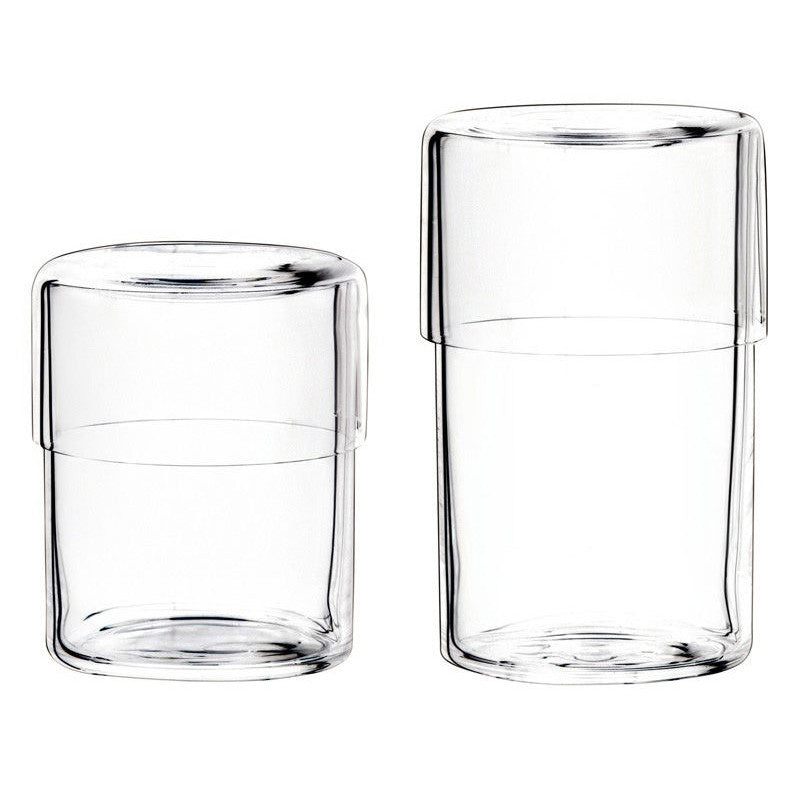 Small and Large Strnad Crystal Glass Canister