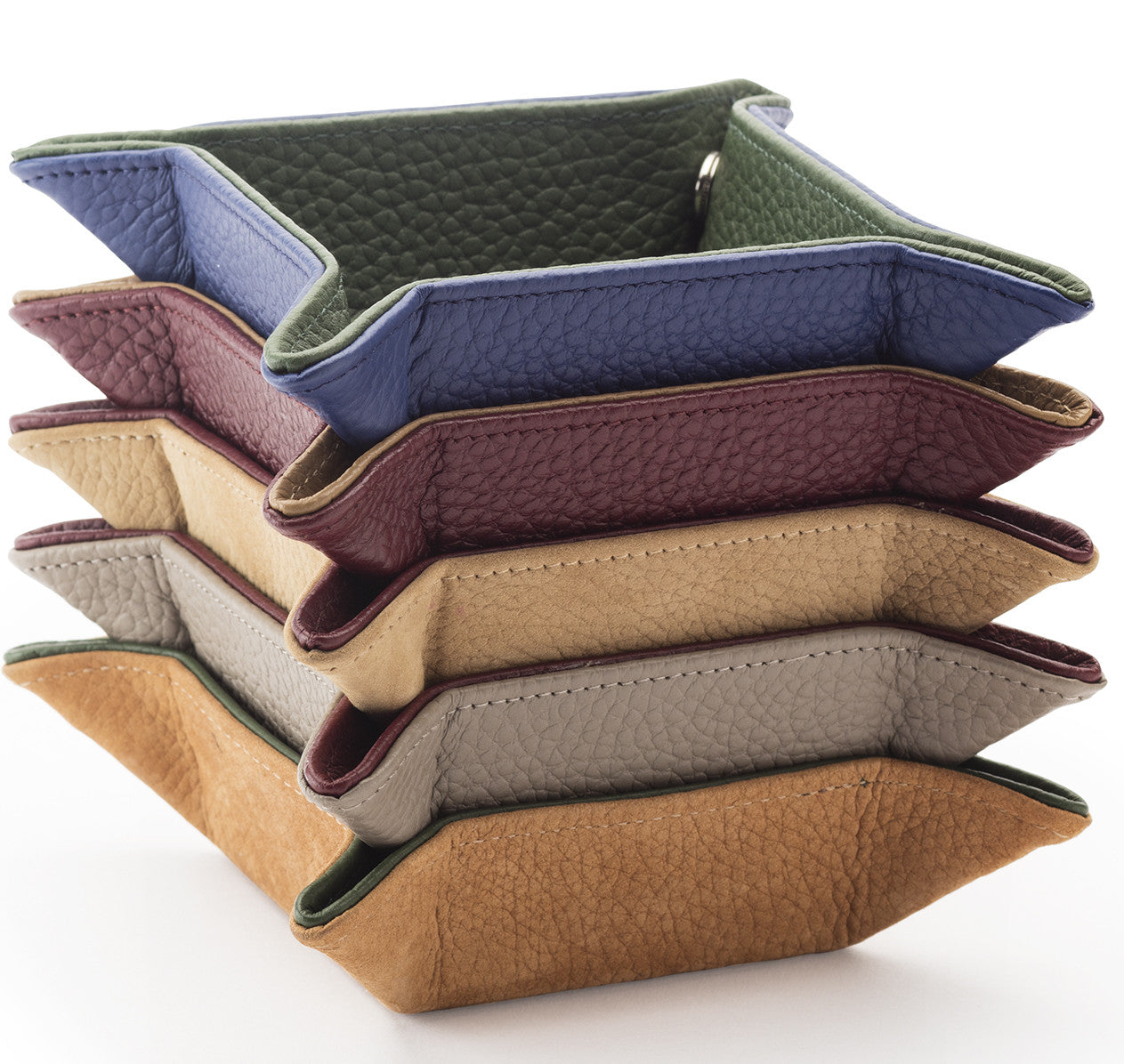 Square Leather Travel Trays