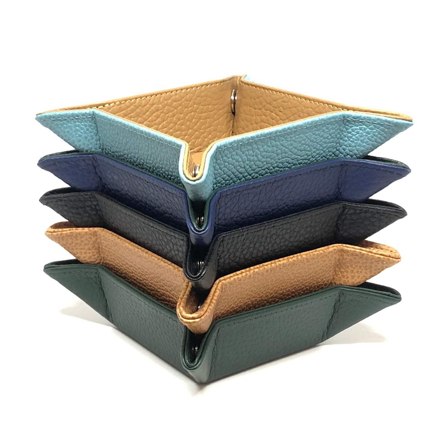 R. Horn Travel Tray in Light Blue, Blue, Black, Camel, and Green