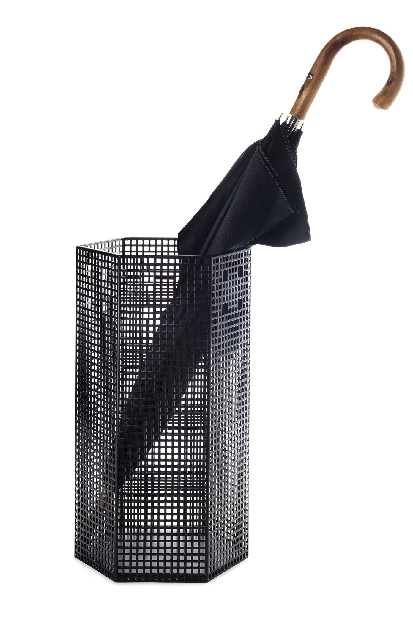 Hoffmann Black Metal Umbrella Stand