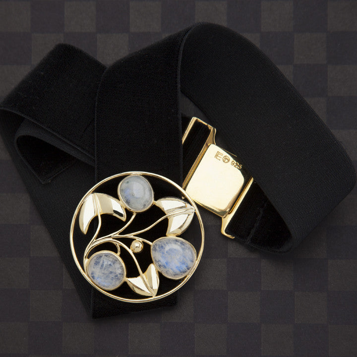 Moser Berry Brooch, Moonstone