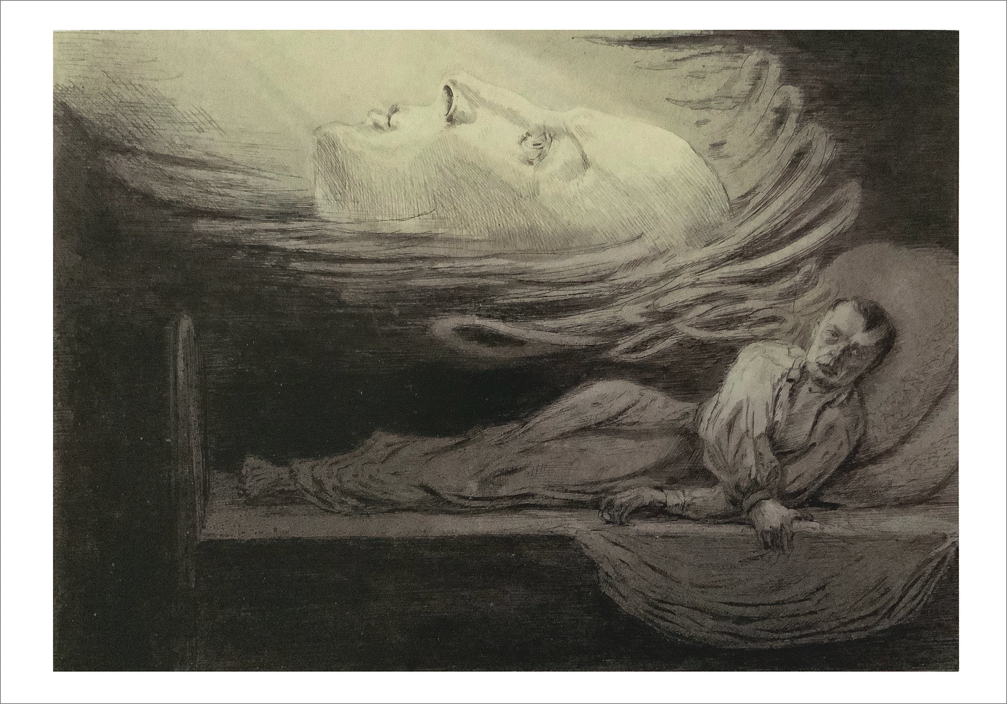 Alfred Kubin: Sterben (Dying) [Postcard]