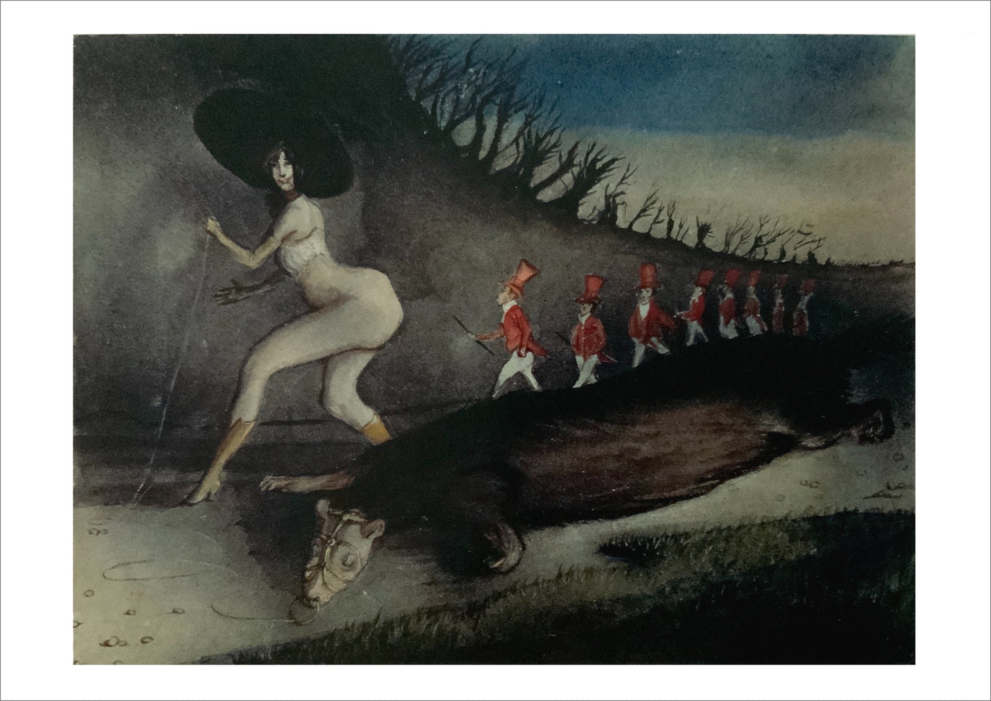 Alfred Kubin: Die Promenade (The Promenade) [Postcard]