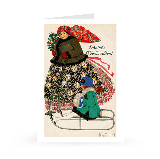 Mela Koehler: "Fröhliche Weihnachten!" Christmas Card, 1912 [Single Card]