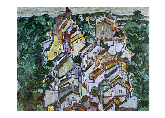 Egon Schiele: Town among Greenery [Postcard]