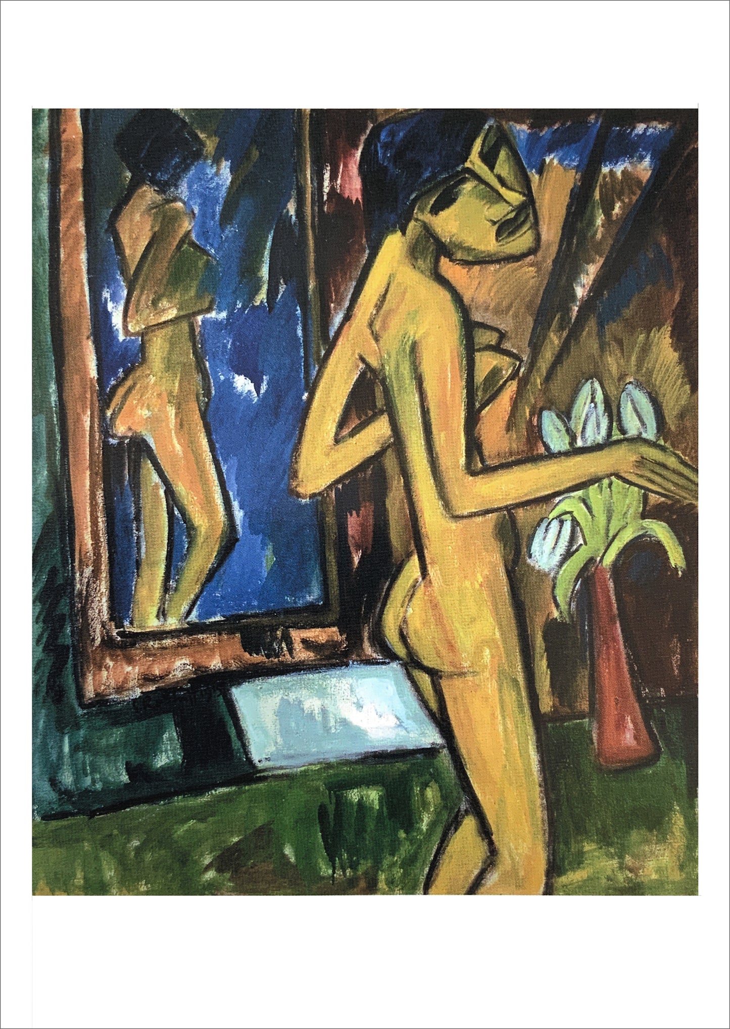Karl Schmidt-Rottluff: Girl Before Mirror [Postcard]